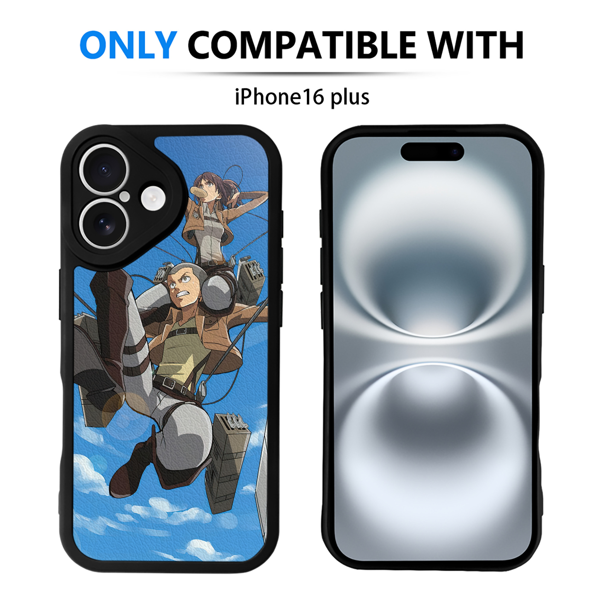 （画像用） 進撃の巨人 Attack on Titan 【iPhone 16シリーズ対応】シリコンスマホケース（レザー調） 材質：シリコン